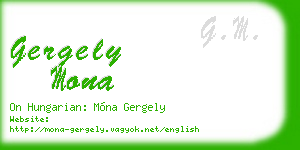 gergely mona business card