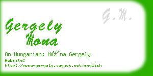gergely mona business card